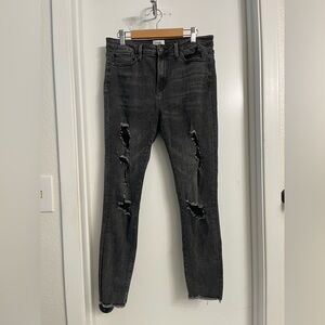 Simple Society Charcoal Distressed Skinny Jeans